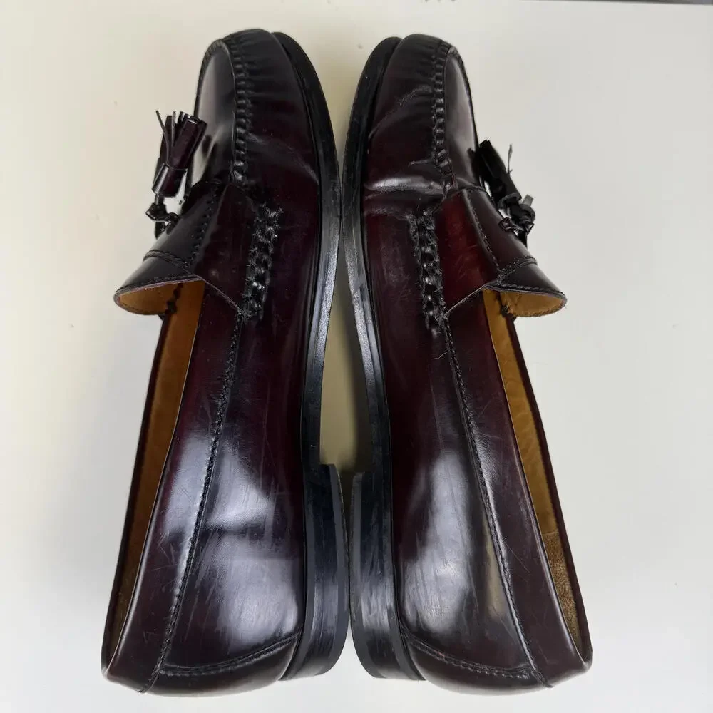 Cole Haan Men's Size 9.5D Purple Leather Slip On Dress Shoes Loafers